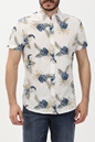 JACK & JONES-Ανδρικό κοντομάνικο πουκάμισο JACK & JONES 12220474 JJBECS λευκό floral